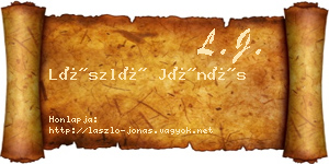 László Jónás névjegykártya