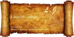 László Jónás névjegykártya
